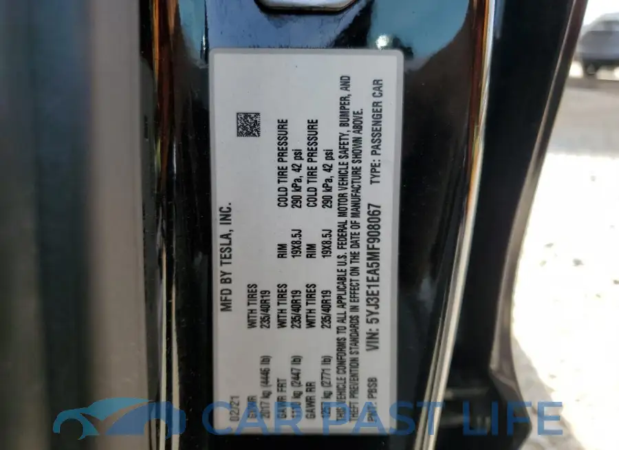 5YJ3E1EA5MF908067# 14