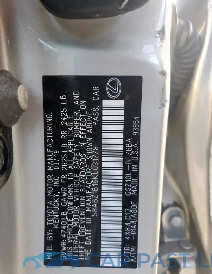 58ABZ1B16KU031778# 12