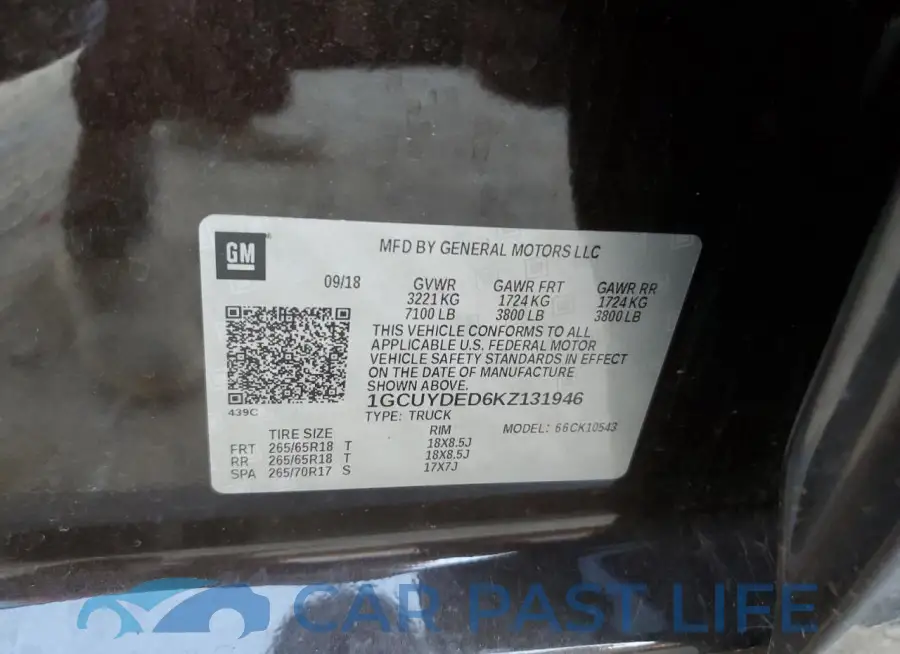 1GCUYDED6KZ131946# 12