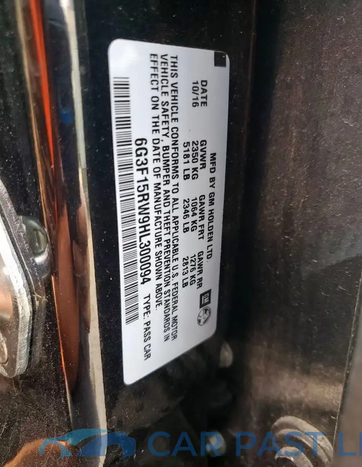 6G3F15RW9HL300094# 13