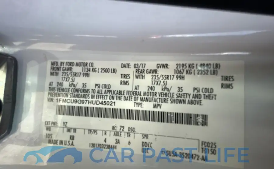 1FMCU9G97HUD45021# 10