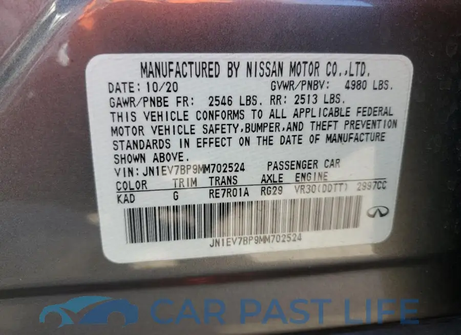 JN1EV7BP9MM702524# 12
