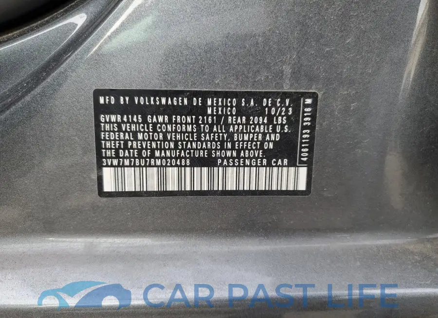 3VW7M7BU7RM020488# 13