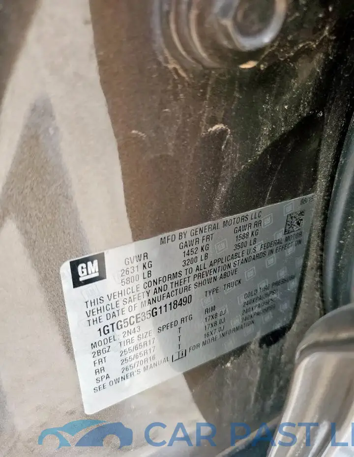 1GTG5CE35G1118490# 12