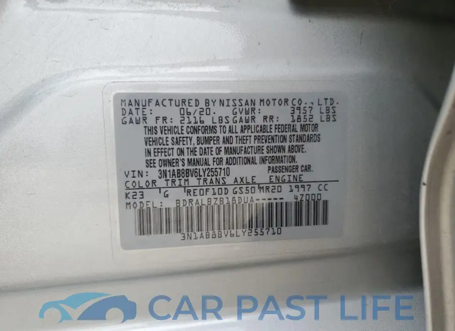 3N1AB8BV6LY255710# 12
