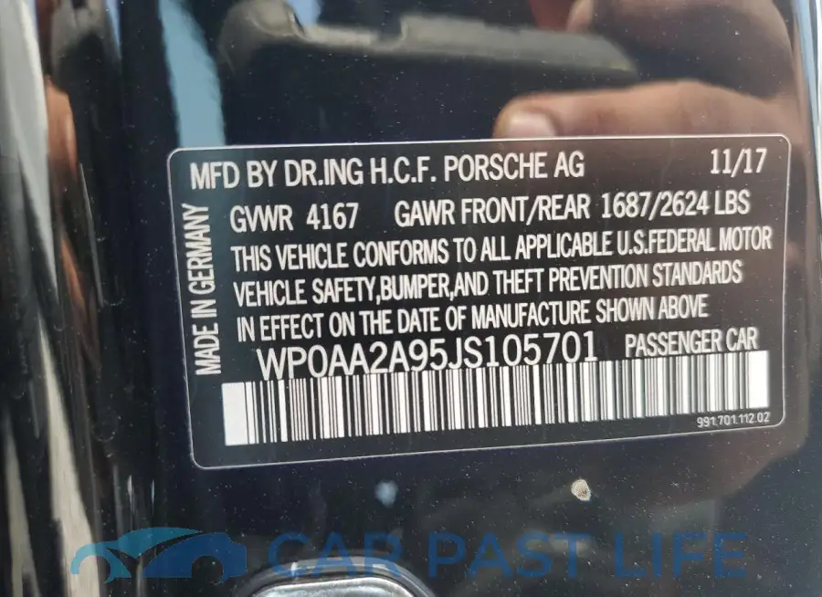 WP0AA2A95JS105701# 13