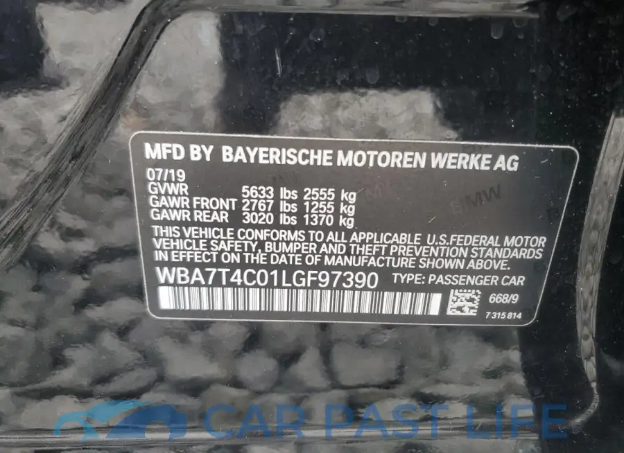 WBA7T4C01LGF97390# 12