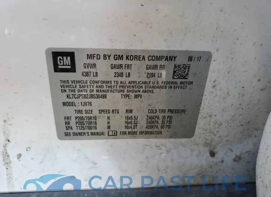 KL7CJPSB2JB530488# 13
