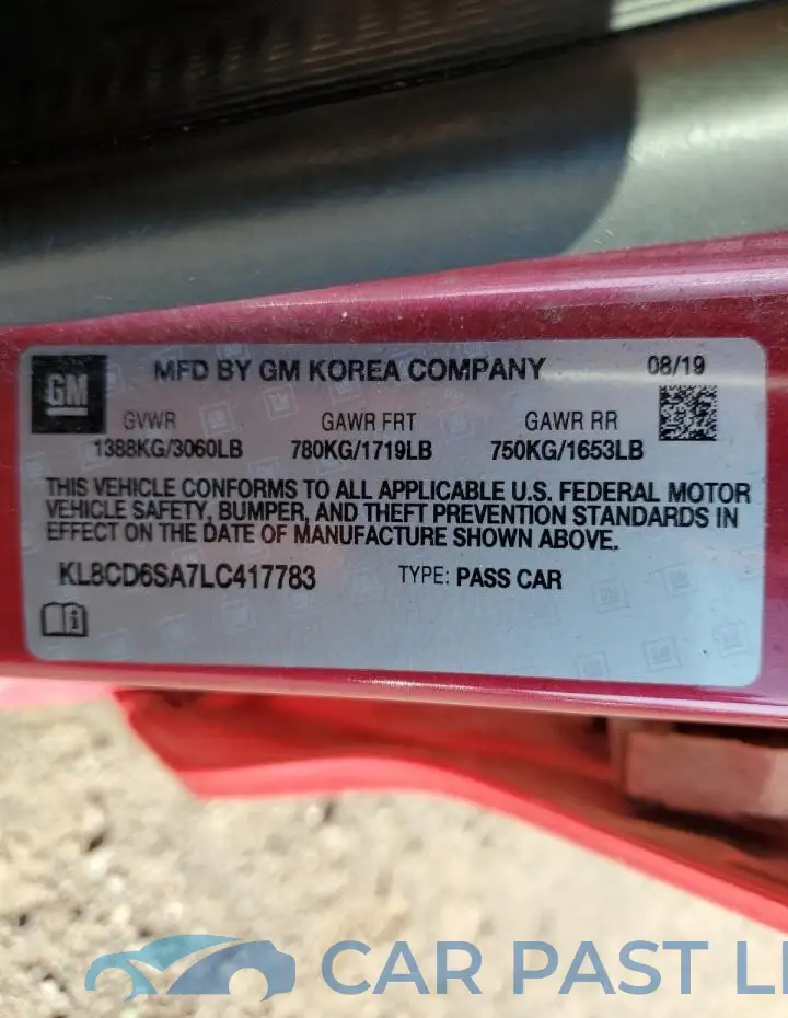 KL8CD6SA7LC417783# 13