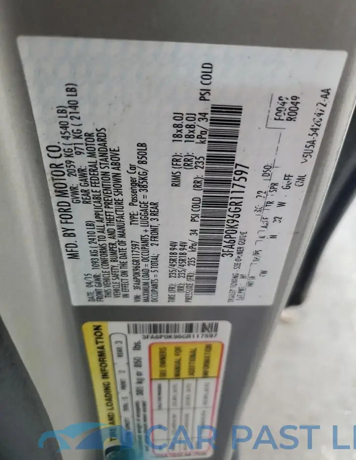 3FA6P0K96GR117597# 12