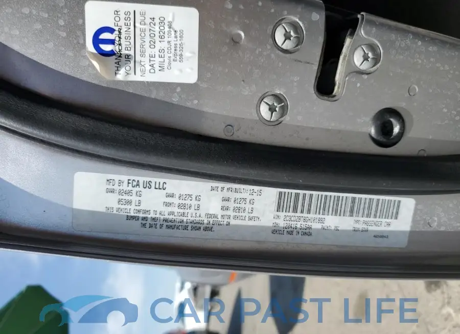 2C3CDZBT8GH101892# 12