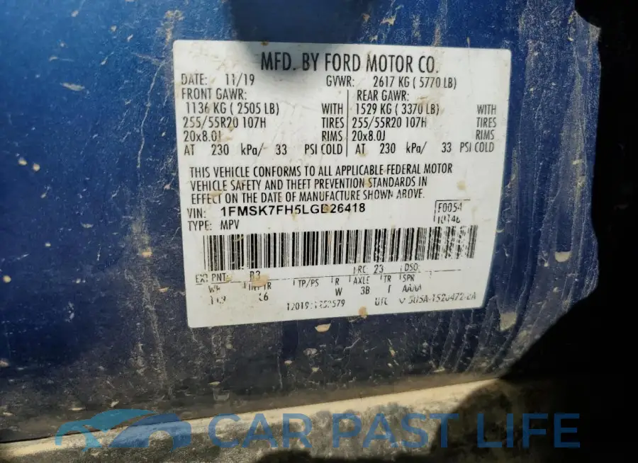 1FMSK7FH5LGB26418# 13