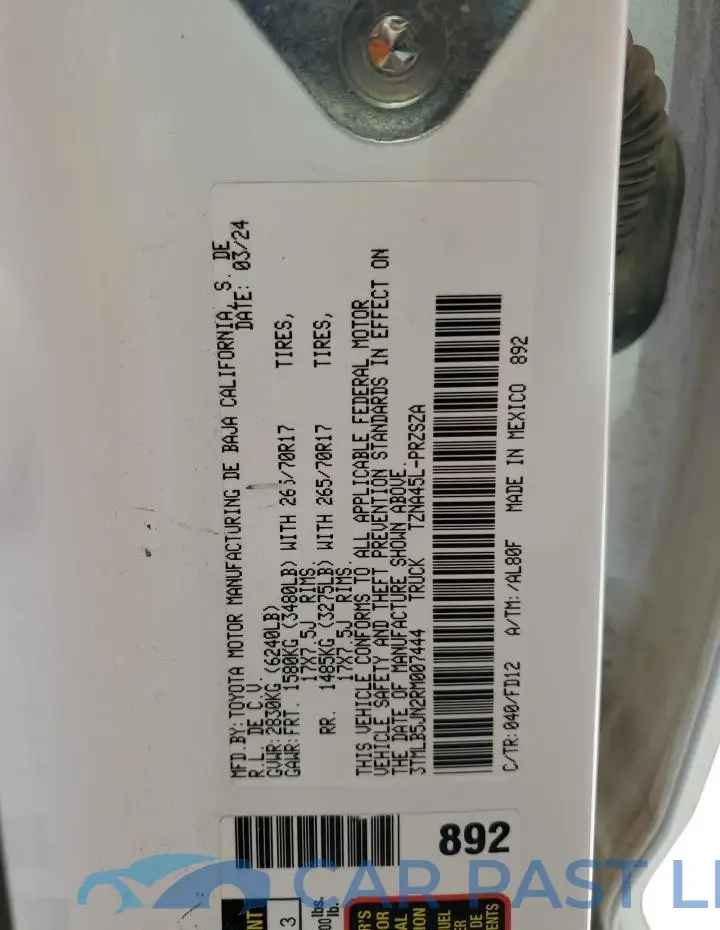 3TMLB5JN2RM007444# 13
