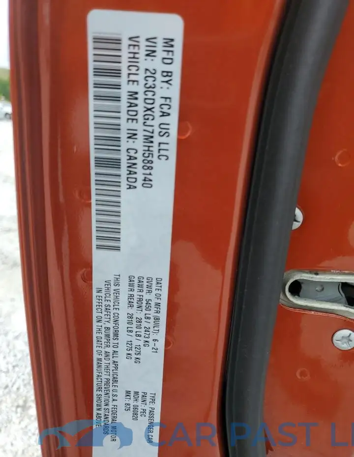2C3CDXGJ7MH588140# 12