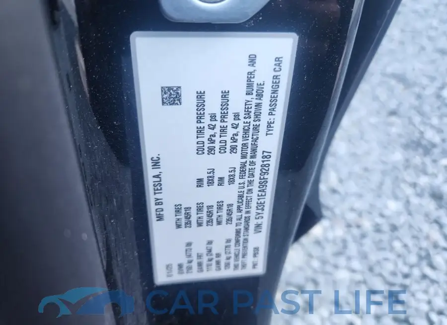5YJ3E1EA9SF928187# 13