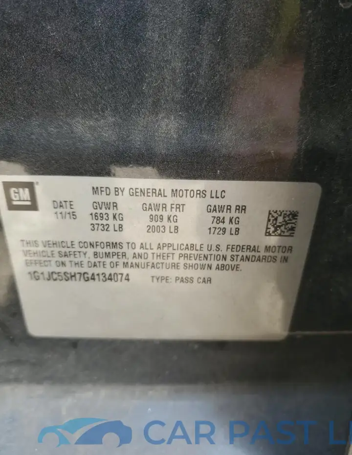 1G1JC5SH7G4134074# 12