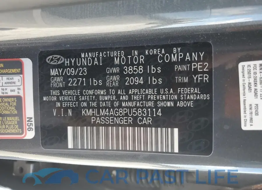 KMHLM4AG8PU583114# 13