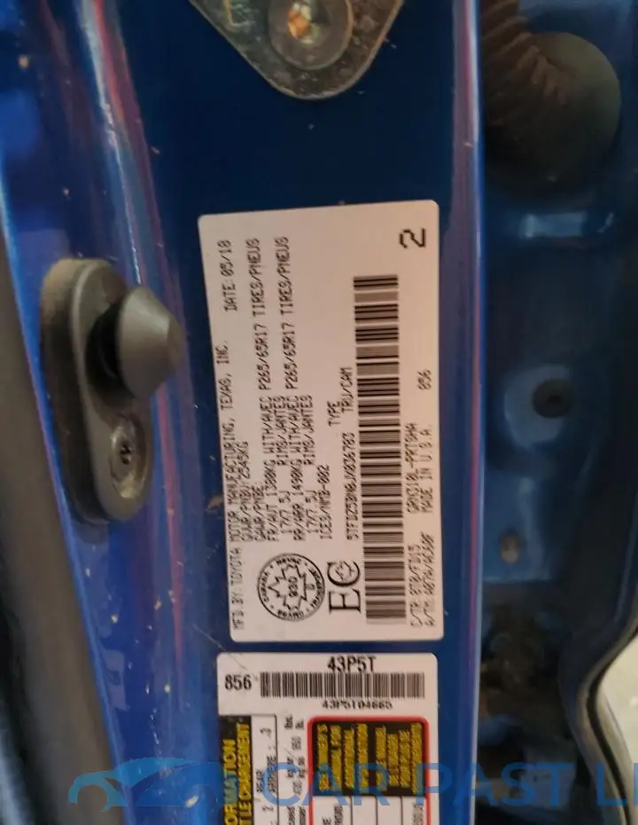 5TFDZ5BN8JX036783# 12