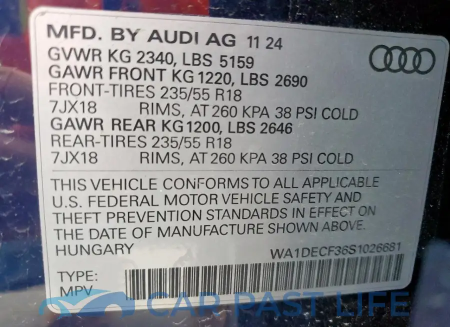 WA1DECF36S1026681# 14