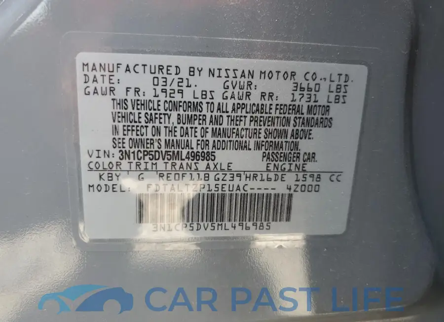 3N1CP5DV5ML496985# 13
