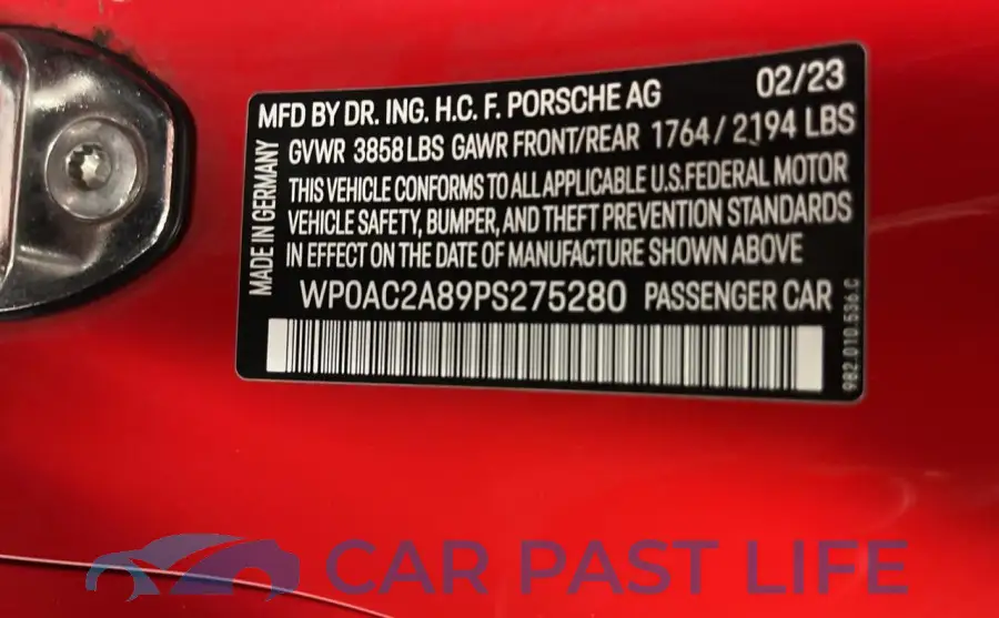 WP0AC2A89PS275280# 10