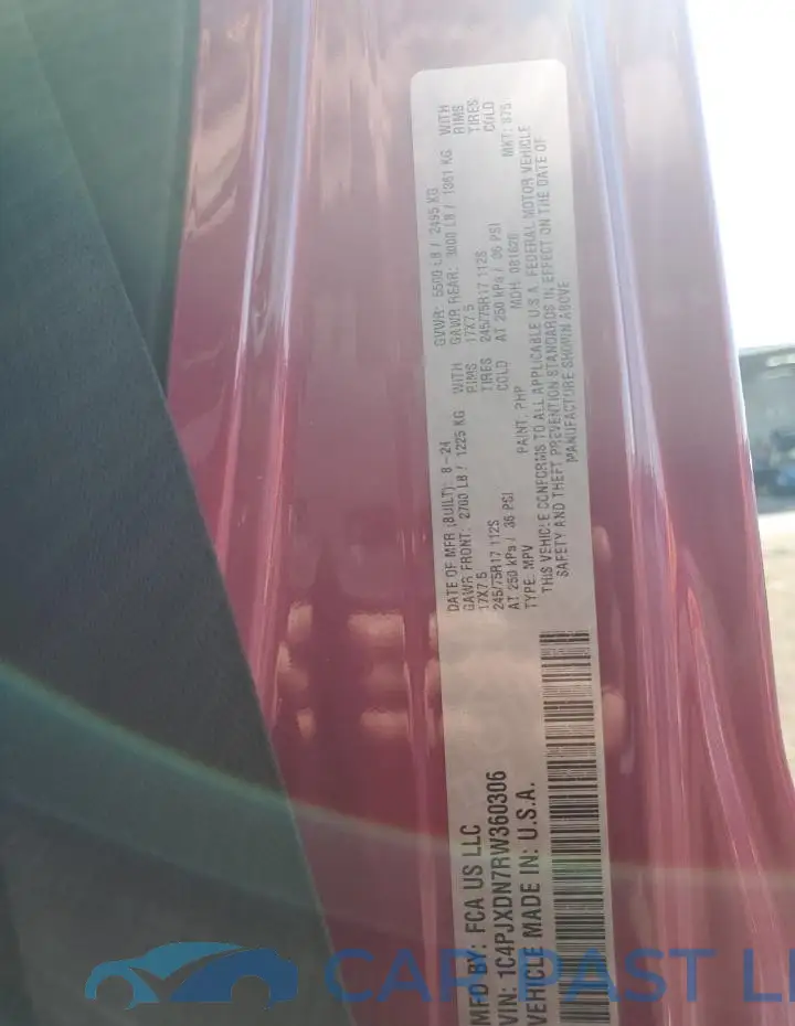 1C4PJXDN7RW360306# 13