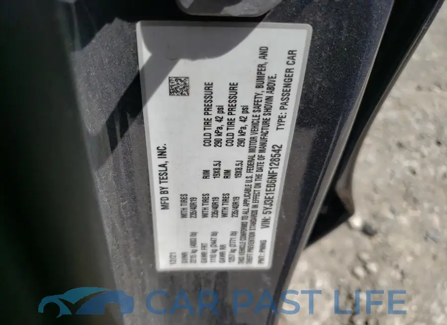 5YJ3E1EB6NF128542# 12