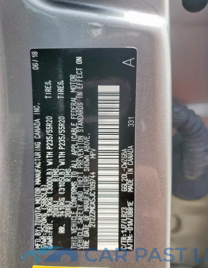 2T2ZZMCA5JC109744# 13