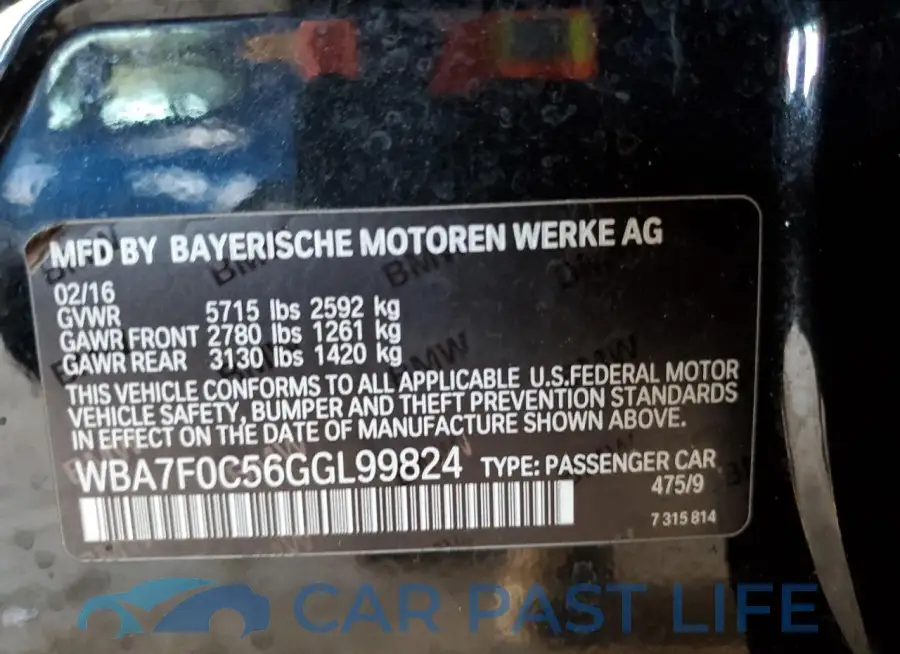 WBA7F0C56GGL99824# 12