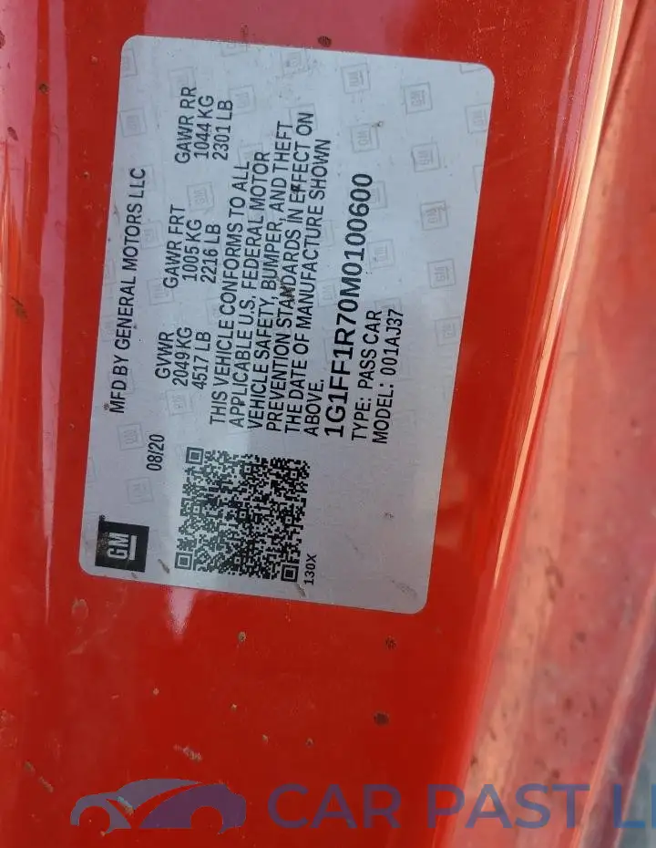 1G1FF1R70M0100600# 12