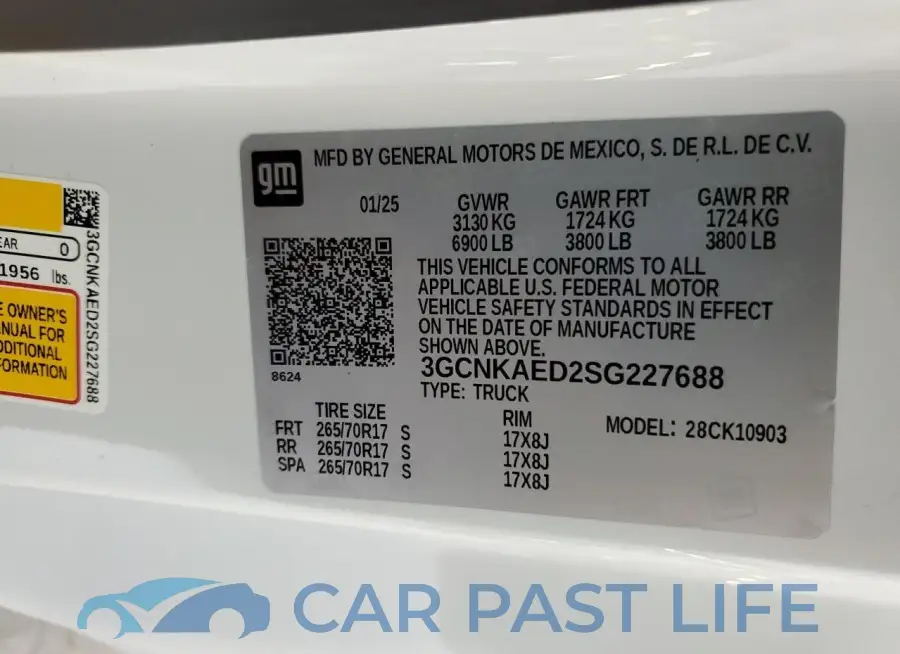 3GCNKAED2SG227688# 12