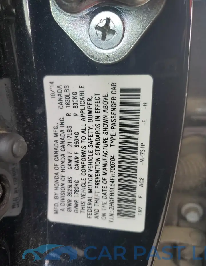2HGFB6E54FH700704# 12