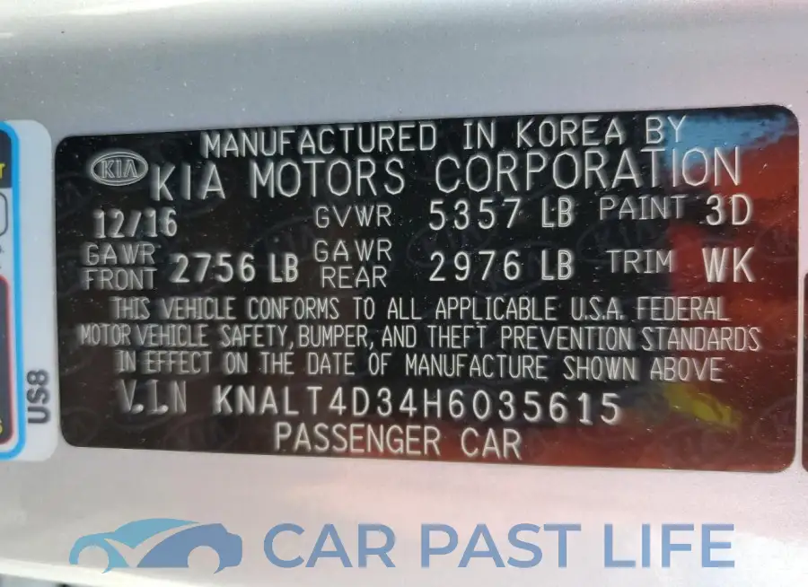 KNALT4D34H6035615# 13