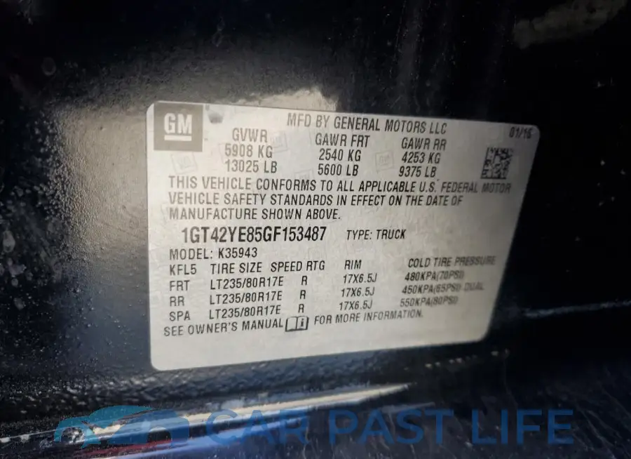 1GT42YE85GF153487# 12