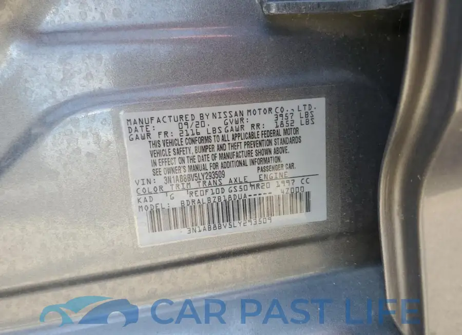 3N1AB8BV5LY293509# 12