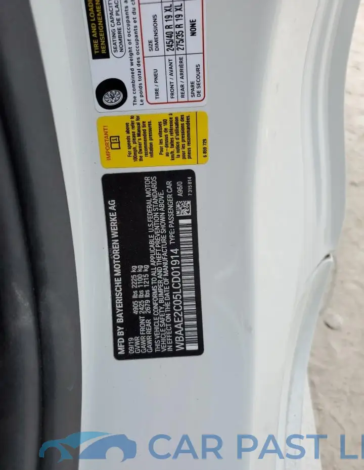 WBAAE2C05LCD01914# 13
