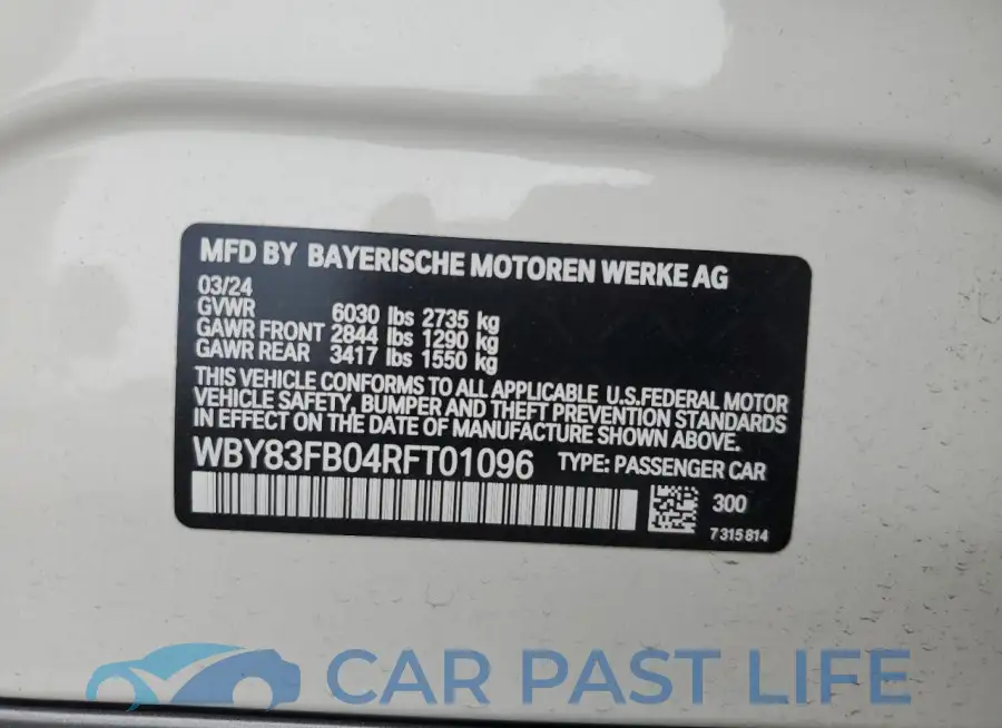 WBY83FB04RFT01096# 12