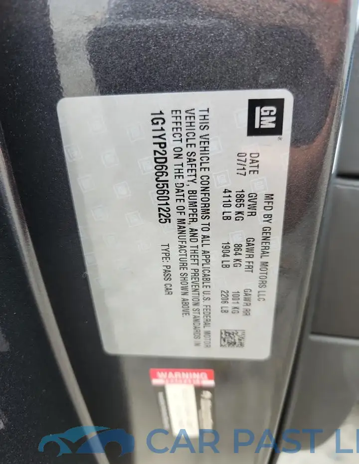 1G1YP2D66J5601225# 12