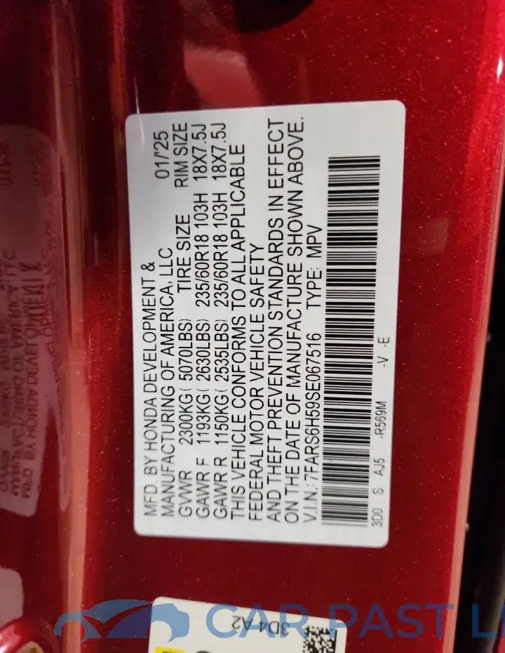 7FARS6H59SE067516# 14