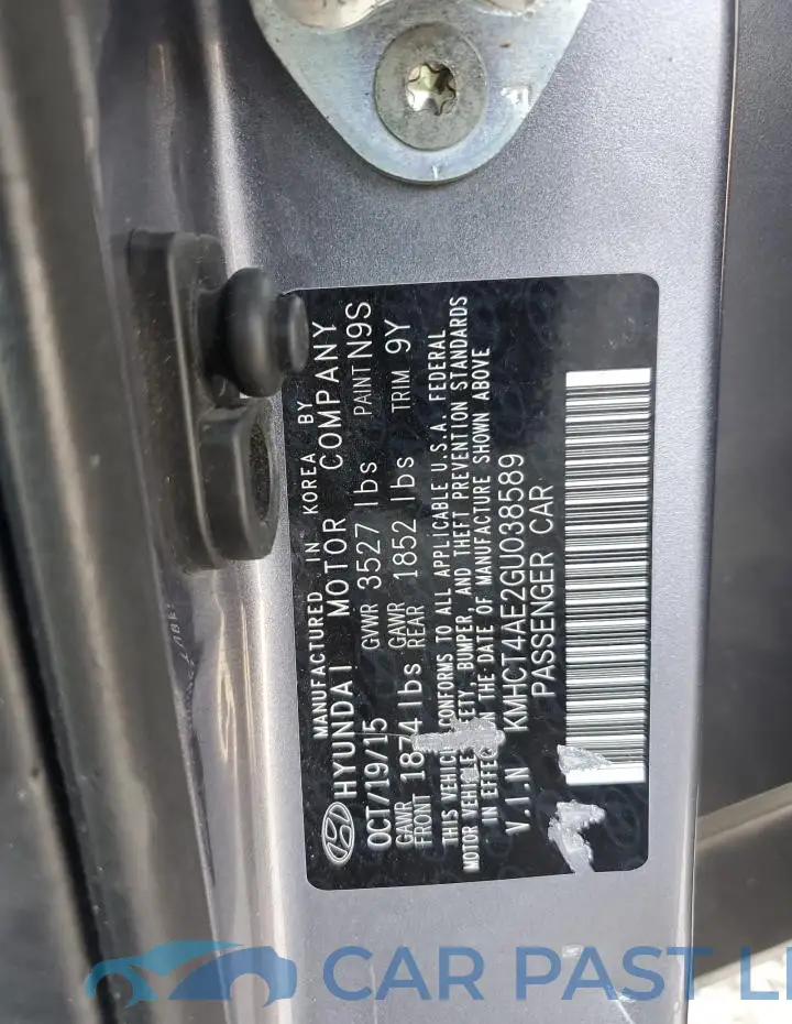 KMHCT4AE2GU038589# 12