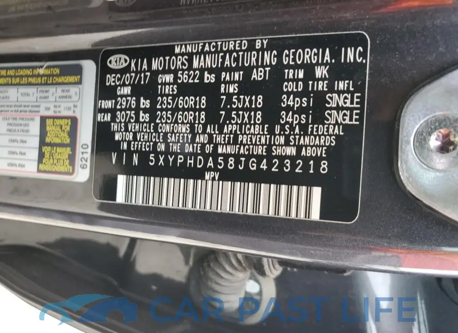 5XYPHDA58JG423218# 13