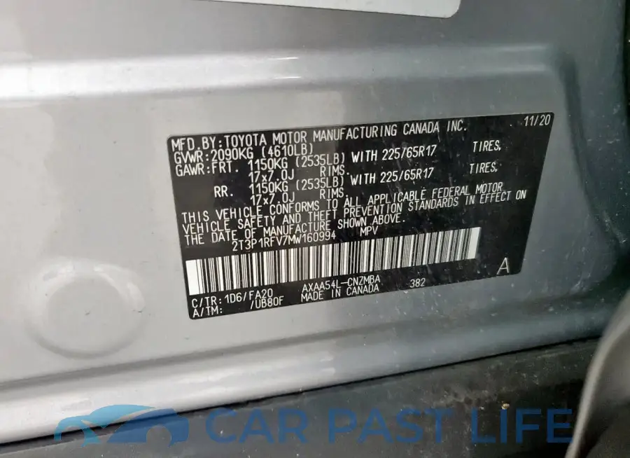 2T3P1RFV7MW160994# 13