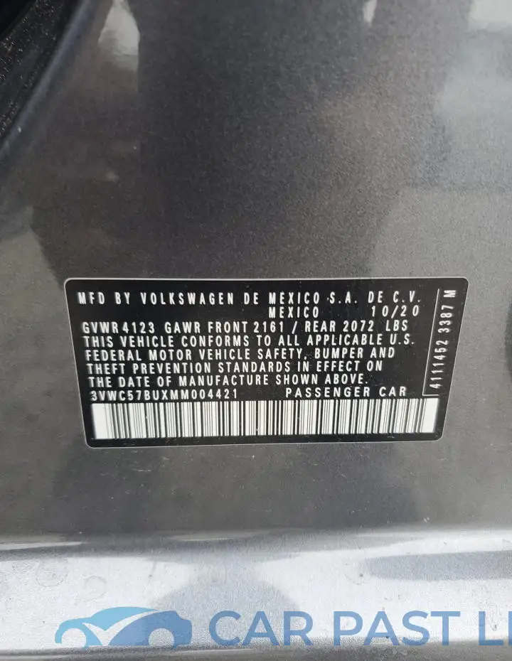3VWC57BUXMM004421# 13