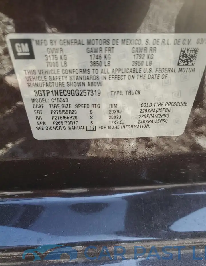3GTP1NEC9GG257319# 12