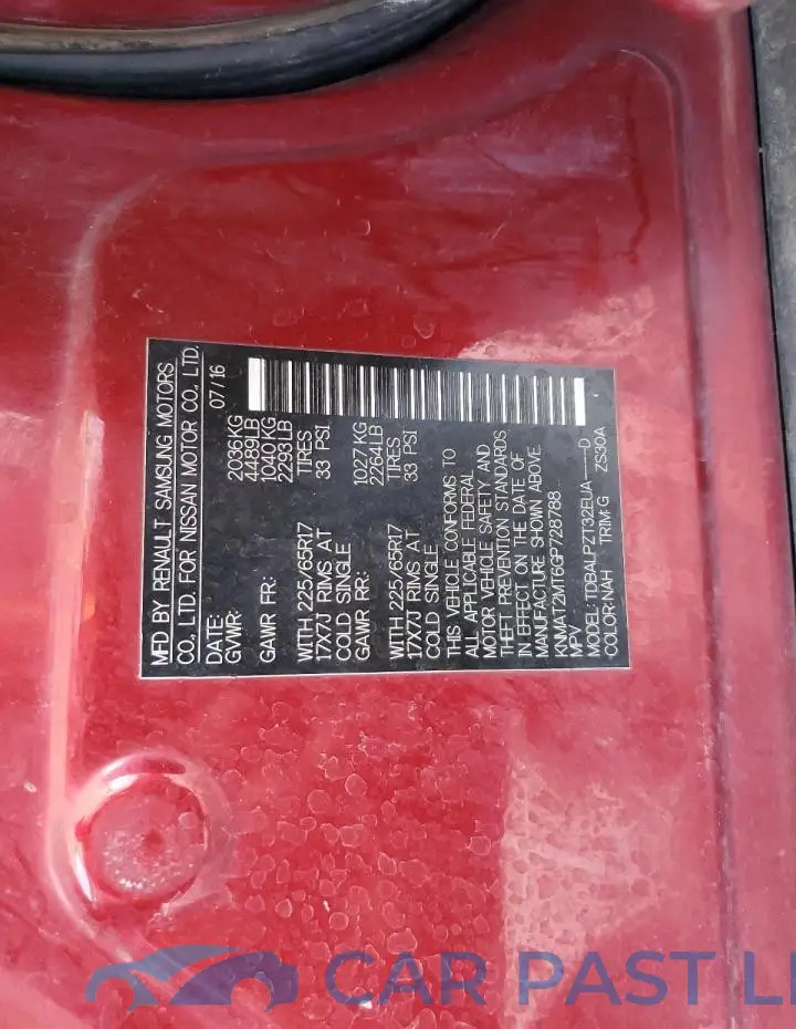KNMAT2MT6GP728788# 12