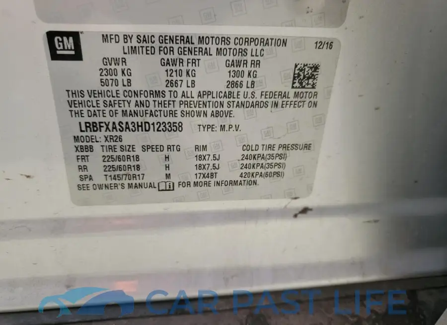 LRBFXASA3HD123358# 13