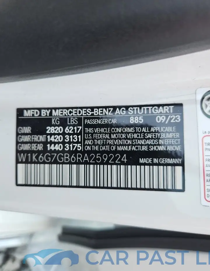 W1K6G7GB6RA259224# 13