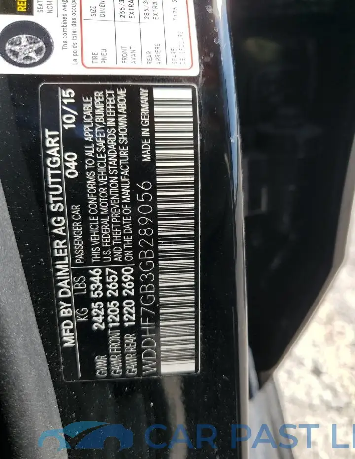 WDDHF7GB3GB289056# 13