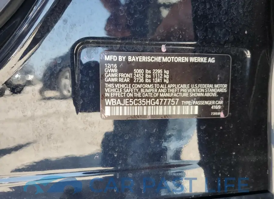 WBAJE5C35HG477757# 12