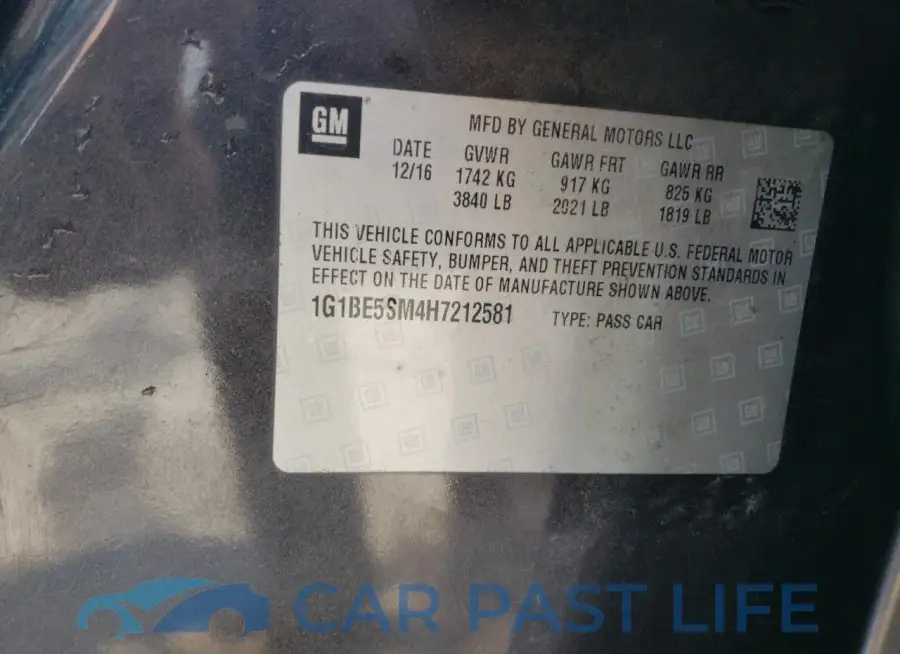 1G1BE5SM4H7212581# 12